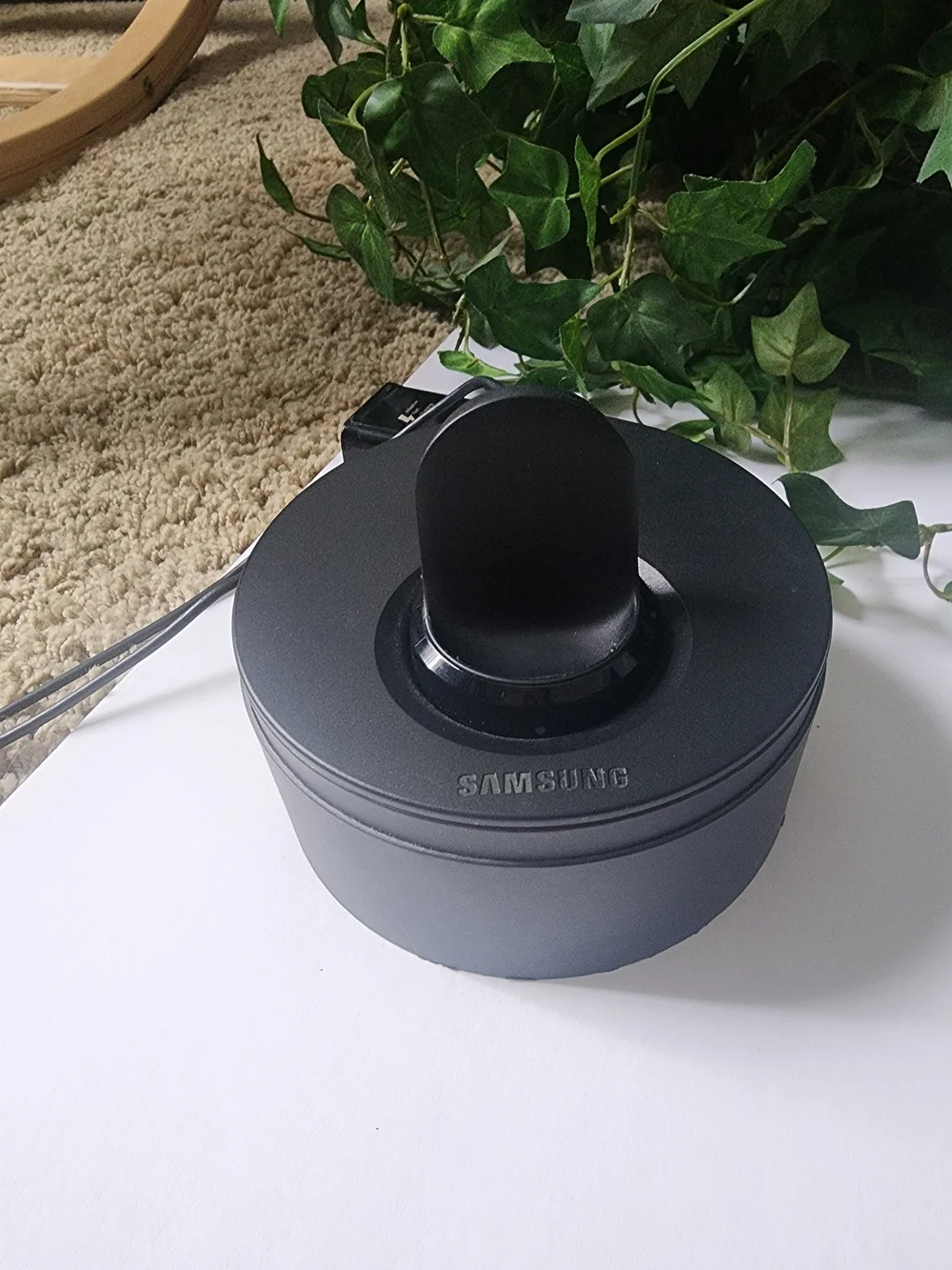 Samsung Galaxy Watch with Light Blue Silicone Band